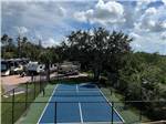 The blue pickleball court at FISHERMAN'S COVE WATERFRONT RV RESORT - thumbnail