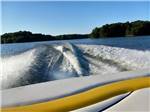 The wake behind a boat - thumbnail