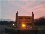 The park sign at sunset - thumbnail