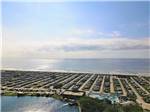 Aerial view of sites and water at Myrtle Beach Campgrounds - thumbnail