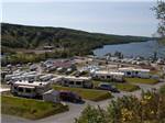 Aerial view of sites at Bas-St-Laurent Campground - thumbnail