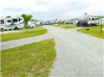 Road through the sites at Bas-St-Laurent Campground - thumbnail