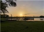 The long fishing dock at sunset at BRACKENRIDGE RECREATION COMPLEX-TEXANA PARK & CAMPGROUND - thumbnail