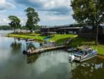 A sky view of the property and marina - thumbnail