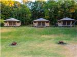 A line of rental yurts at TWIN LAKES CAMP RESORT - thumbnail