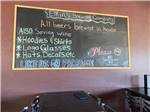 The message board at the brewery next door at LAVALAND RV PARK - thumbnail