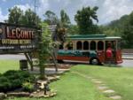 A trolley stop in front of the campground - thumbnail