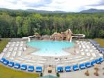 View larger image of Aerial view over the swimming pool at MOOSE HILLOCK CAMPING RESORT NY image #3