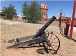 Antique cannon near main entrance at WILD WEST RV PARK - thumbnail