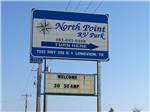 The front entrance sign at NORTH POINT RV PARK - thumbnail