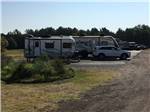 A row of filled RV sites at NORTH POINT RV PARK - thumbnail
