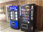 Two vending machines in front of the office at LAKE EUFAULA CAMPGROUND - thumbnail