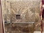 One of the tile shower stalls at GREYSTONE RV PARK - thumbnail