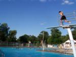 Swimming pool with diving board - thumbnail
