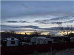 An aerial view of the campground at dusk at GREEN RIVER RV PARK - thumbnail