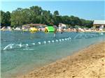 View larger image of A view of the inflatable water toys at CRYSTAL LAKE RV PARK image #4
