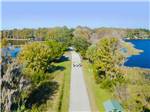 View larger image of An aerial view of three people bicycling at DISCOVER CRYSTAL RIVER image #3