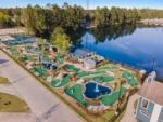 View larger image of Overhead view of miniature golf course at REUNION LAKE RV RESORT image #9