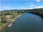 View larger image of Aerial view of water at FRIENDS LANDING RV PARK image #8