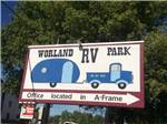 The front entrance billboard at WORLAND RV PARK AND CAMPGROUND - thumbnail
