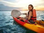 View larger image of A young lady in a kayak at SUN OUTDOORS REHOBOTH BAY image #9