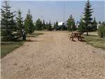 A gravel RV site with a picnic table at RENDEZ VOUS RV PARK & STORAGE - thumbnail