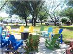 Patio area with outdoor seating at CONCHO PEARL RV ESTATES - thumbnail