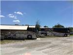 View larger image of A row of bus conversion motorhomes at TYLER OAKS RV RESORT image #8