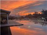 The pool area at sunset - thumbnail