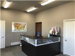 View larger image of Clean front desk area with brochures and map of US at YORK KAMPGROUND image #4