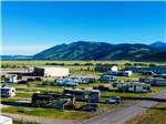 An overhead view of RVs and mountains at VALLEY VIEW RV PARK - thumbnail