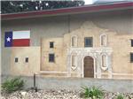 View larger image of Mural of the Alamo on the office wall at TEJAS VALLEY RV PARK image #9
