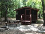 The front view on one of the rental cabins at OKEFENOKEE PASTIMES CABINS & CAMPGROUND - thumbnail