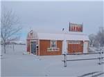 Park office in the snow at Springerville RV Park - thumbnail