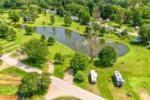 Aerial view of the lake at Northwoods RV Resort - thumbnail