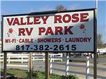 The front entrance sign at VALLEY ROSE RV PARK - thumbnail