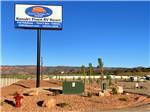 View larger image of The entrance sign describing some of the amenities at GRAND PLATEAU RV RESORT AT KANAB image #12