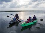 Kayaking on the water at Blue Water RV Resort - thumbnail