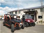 View larger image of A pair of ATVs in front of the front office at IRON SPRINGS ADVENTURE RESORT image #12