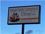 The front entrance sign at HANSEN FAMILY CAMPGROUND & STORAGE - thumbnail