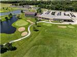 View larger image of An aerial view of the golf course building at OAK TERRACE RV RESORT image #2