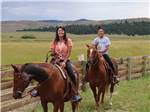 Two young ladies riding horses at THE RETREAT, LINKS & SPA AT SILVIES VALLEY RANCH - thumbnail