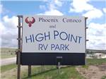 View larger image of The front entrance sign at HIGH POINT RV PARK image #1