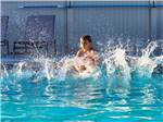 Kids splashing in campground pool at CANYON VIEW RV RESORT - thumbnail