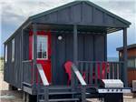 Exterior of Wagon Wheel tiny home model at TRAIL & HITCH RV PARK AND TINY HOME HOTEL - thumbnail