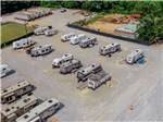 Aerial view of parked RVs at BAMA RV STATION - thumbnail