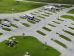 Aerial view of sites at Ted's RV Park - thumbnail