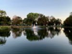 Lake with a fountain at Riverbend RV Park - thumbnail