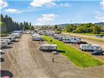 Aerial view of parked trailers in sites - thumbnail