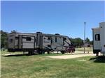 A row of paved back in RV sites at MINEOLA CIVIC CENTER & RV PARK - thumbnail